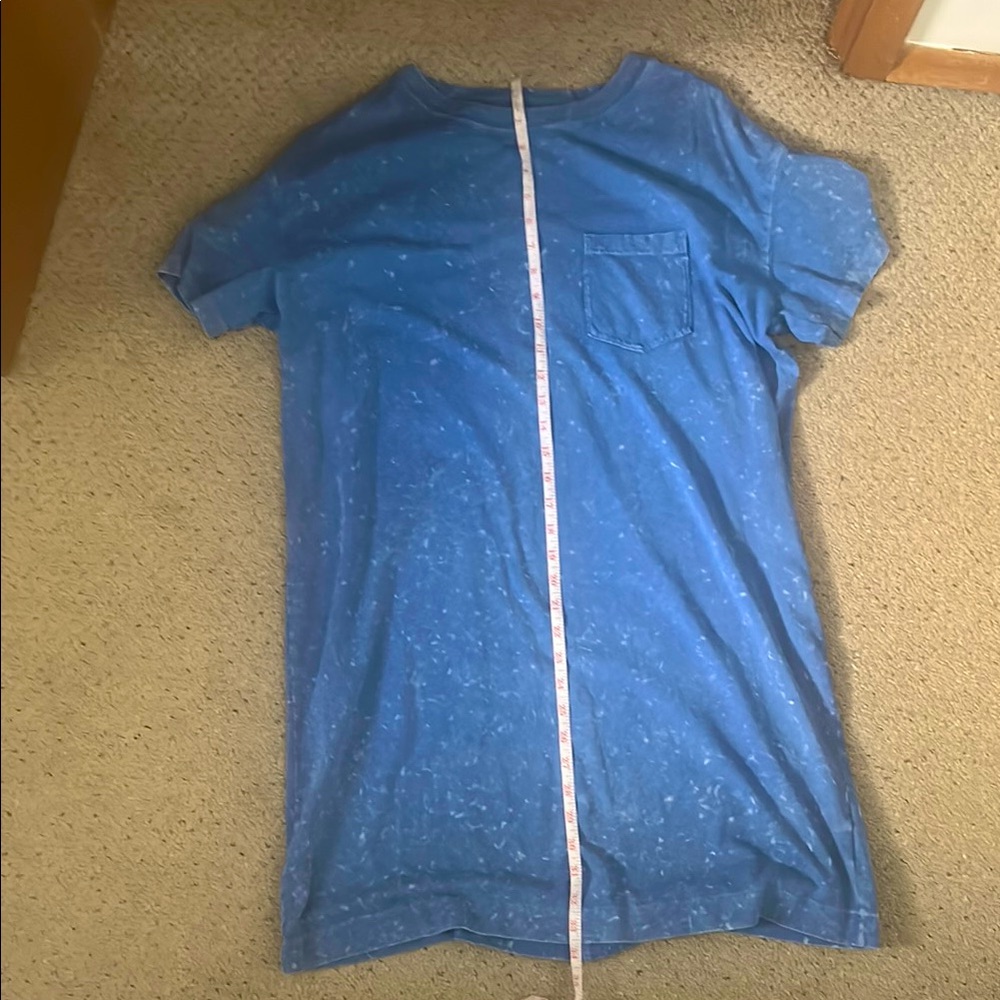 Blue Short Sleeve T-Shirt Dress